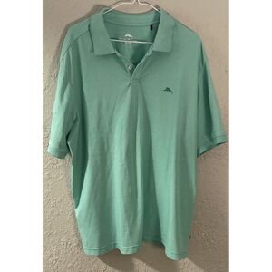 MEN'S TOMMY BAHAMA TB220248M MOISTURE WICKING GREEN MINT POLO SHIRT SIZE‎ XL